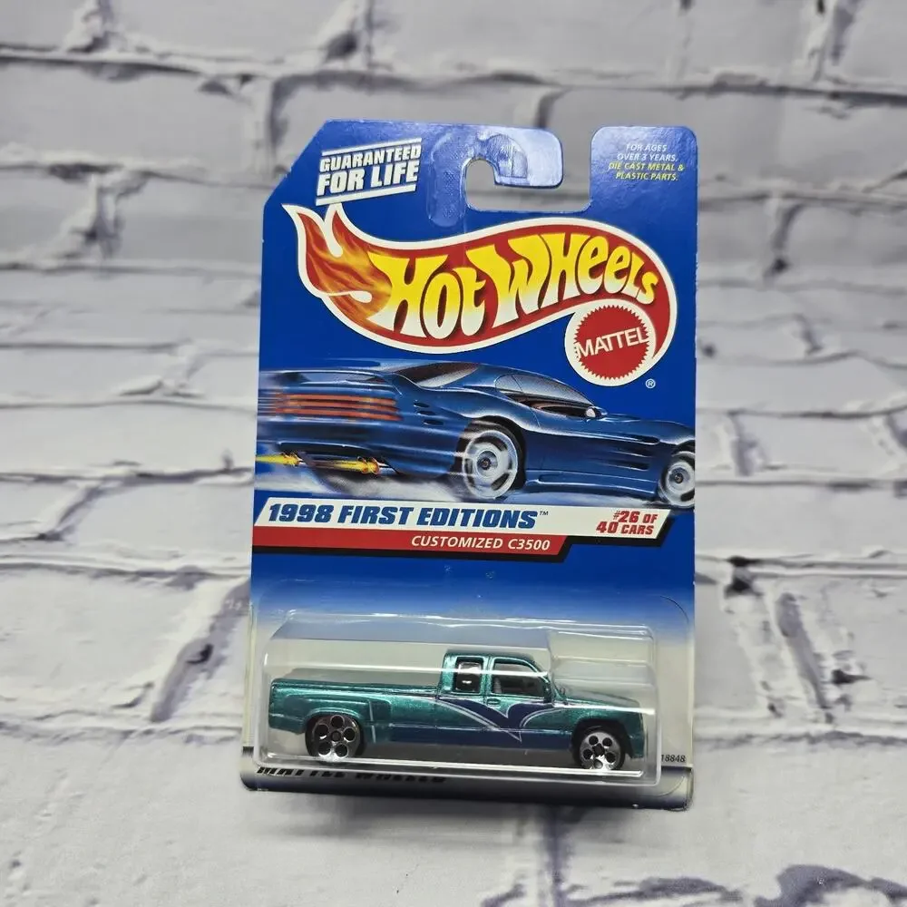 Vintage 1998 Customized C3500 First Edition Green Chevy Pickup Truck #26/40 NEW